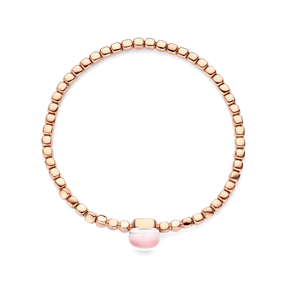 Bigli Mini Sweety Ruby and Rock Crystal 18ct Rose Gold and Diamond Bracelet BIG-089 Image 3