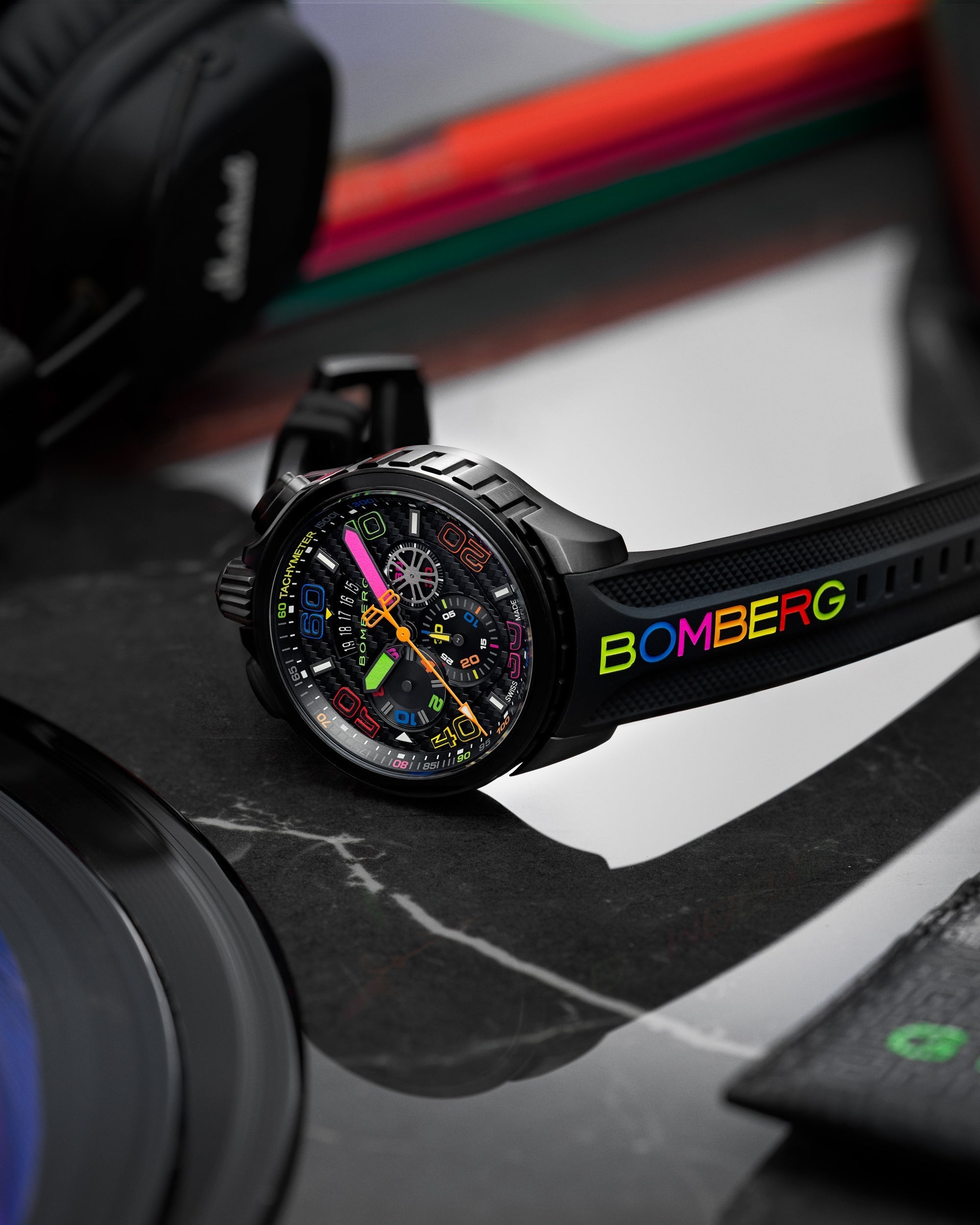 Bomberg Bolt-68 Racing Chroma Carbone Black Limited Edition Watch BS45CHPBA.049-6.2.12 Image 10