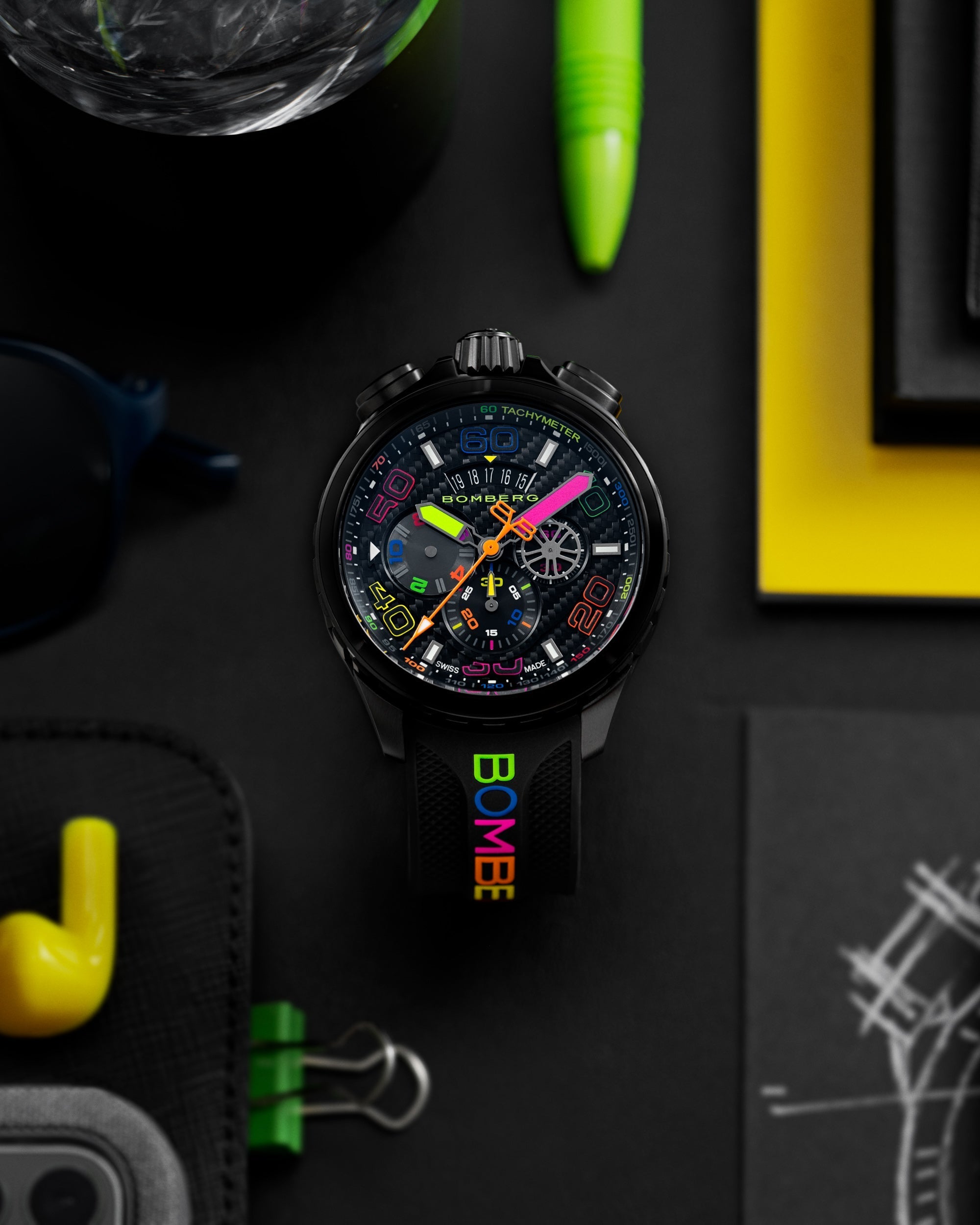 Bomberg Bolt-68 Racing Chroma Carbone Black Limited Edition Watch BS45CHPBA.049-6.2.12 Image 11