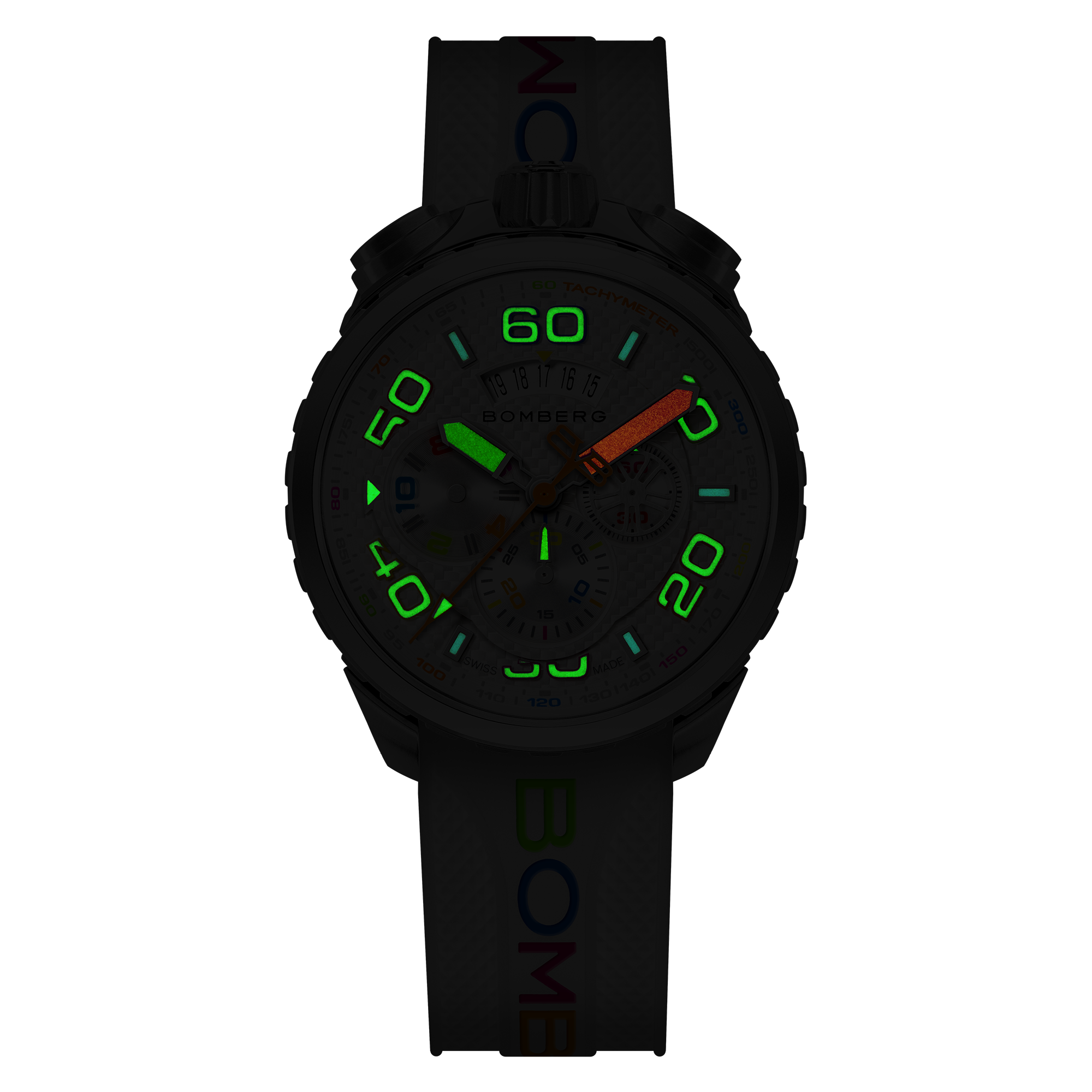 Bomberg Bolt-68 Racing Chroma Carbone White Limited Edition Watch BS45CHSS.049-7.12 Image 2