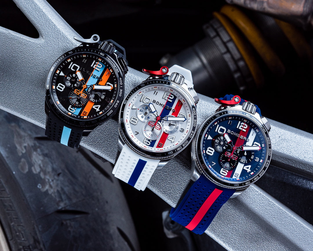 Bomberg Bolt-68 Racing Light Blue Stripe Watch BS45CHPBA.059-6.10 Image 5