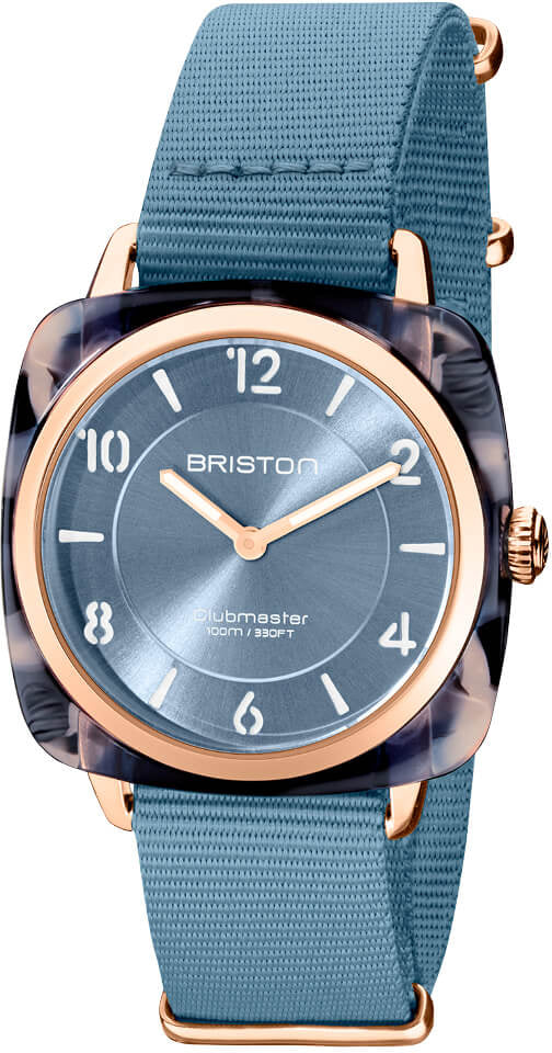 Briston Clubmaster Chic HM Gold Ice Blue Watch 21536.PRA.UB.25.NIB Image 1