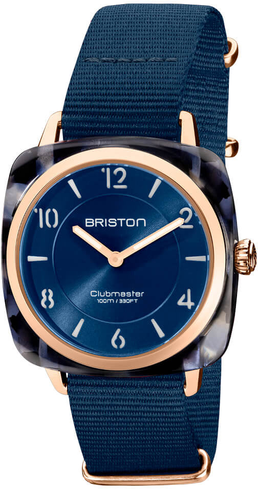 Briston Clubmaster Chic HM Gold Midnight Blue Watch 21536.PRA.UB.33.NMB Image 1