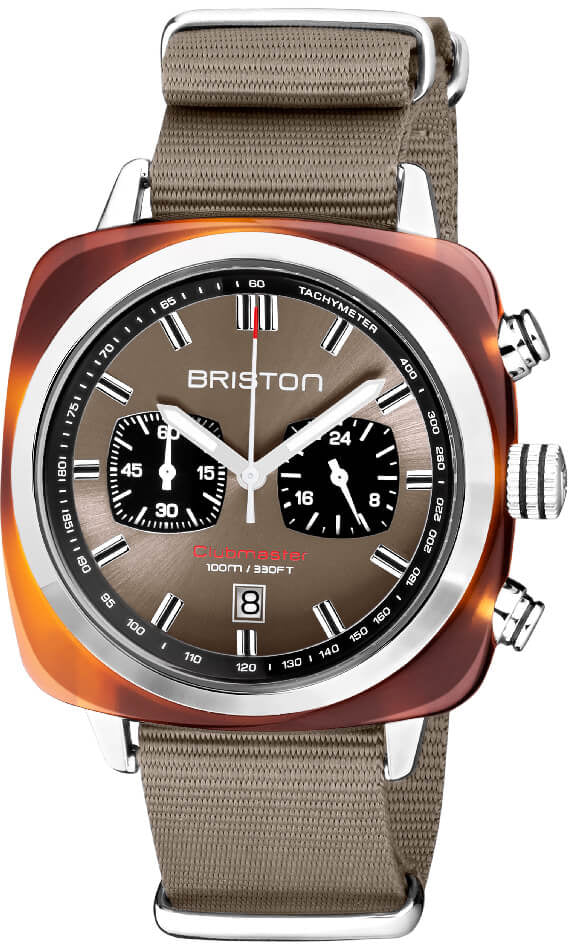 Briston Clubmaster Classic Sport Grey Taupe Watch 20142.SA.TS.30.NT Image 1