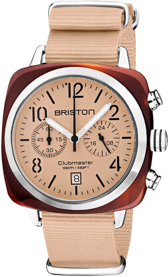 Briston Watch Clubmaster Classic Chronograph Terracotta Nude 20140.SA.T.36.NTN Image 1