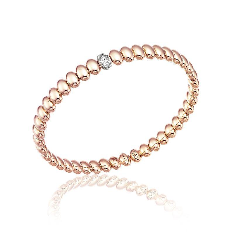 Chimento Armillas Acqua 18ct Rose Gold 0.07ct Diamond Drop Bangle 1B01439B1T170 Image 1
