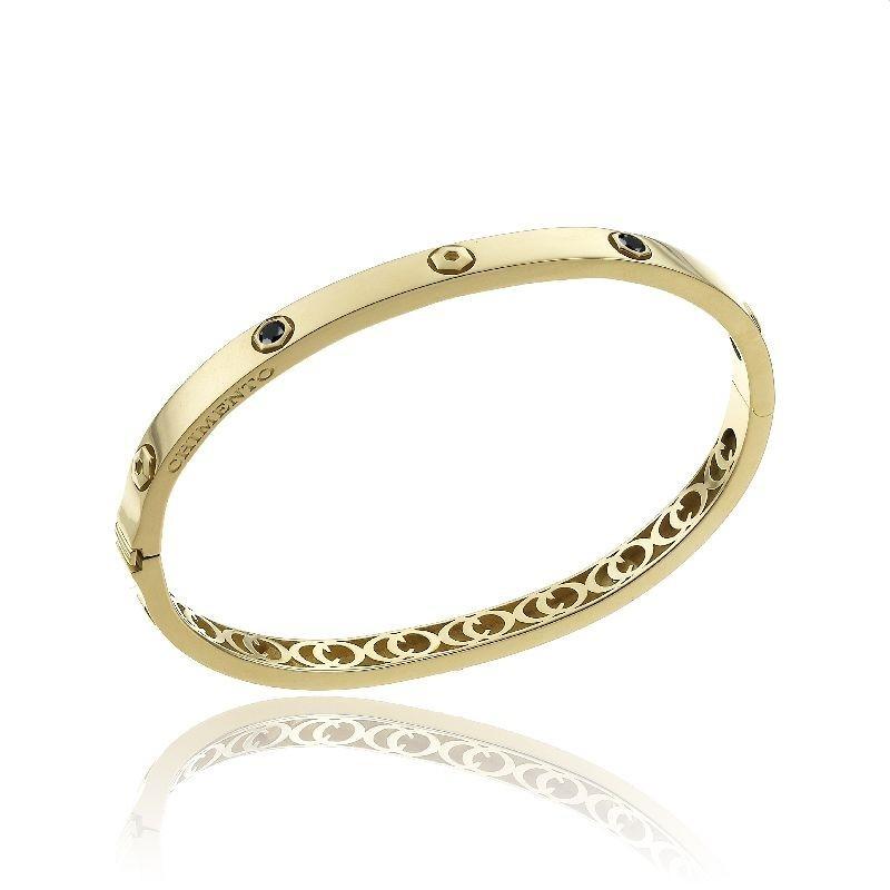 Chimento Armillas Be Mine 18ct Yellow Gold 0.30ct Black Diamond Bangle 1B01313BN1 Image 1