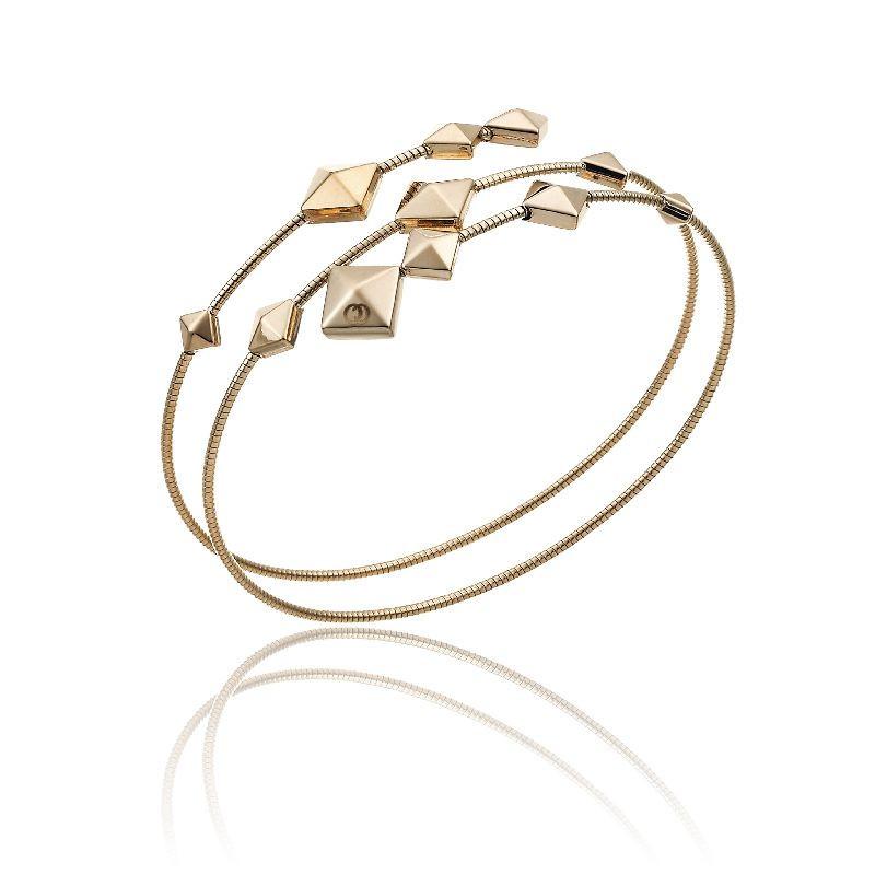 Chimento Armillas Pyramis 18ct Rose Gold Studs Spiral Bangle 1B01454ZZ6170 Image 1