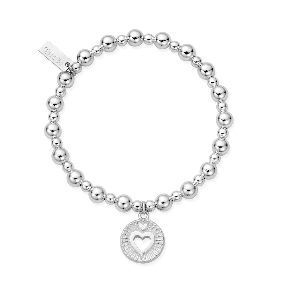 Chlobo Boho Luxe Mini Small Ball Guiding Heart Bracelet CBO-614 Image 1