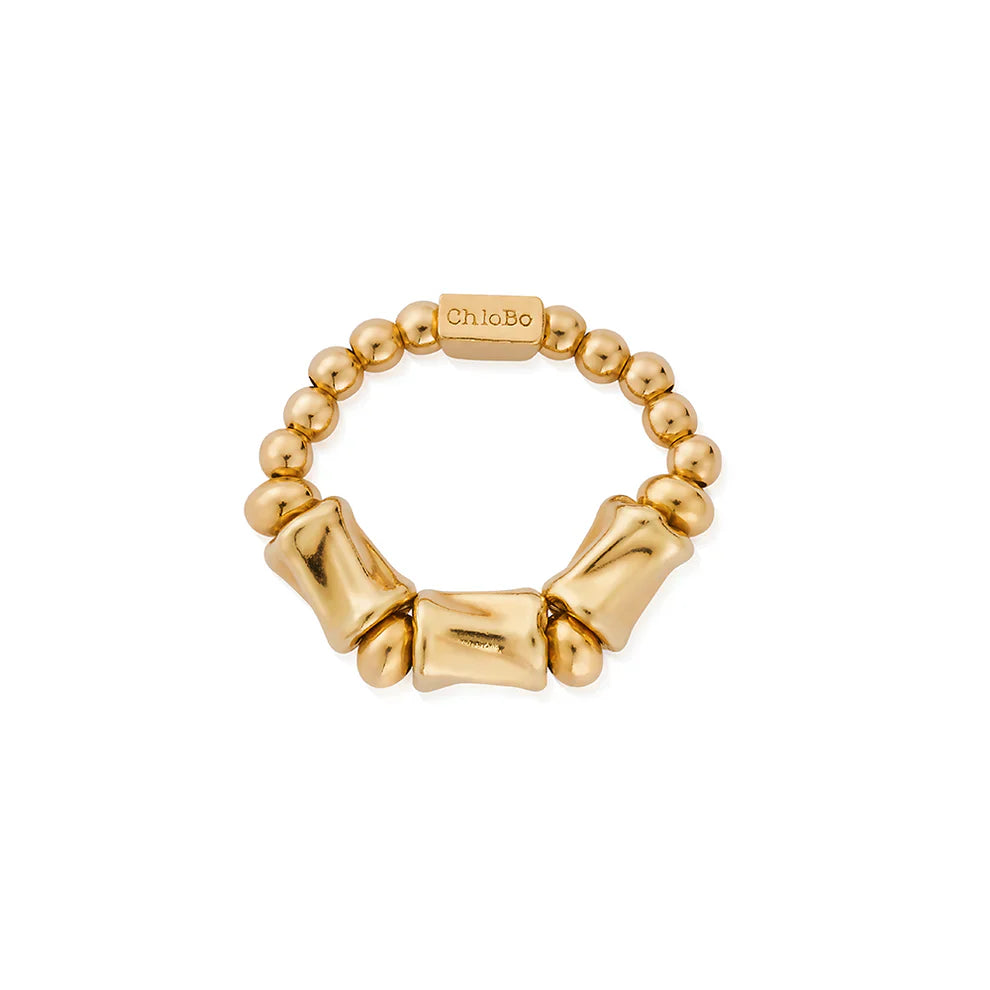 Chlobo Gold Plated Chunky Twist Ring CBO-689/L Image 1