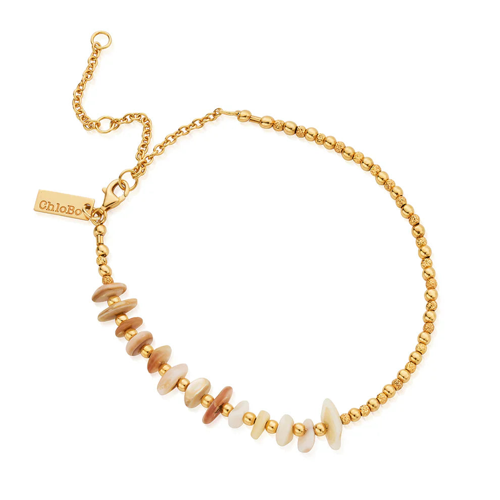 ChloBo Gold Plated Dream Waves Anklet CBO-742 Image 1