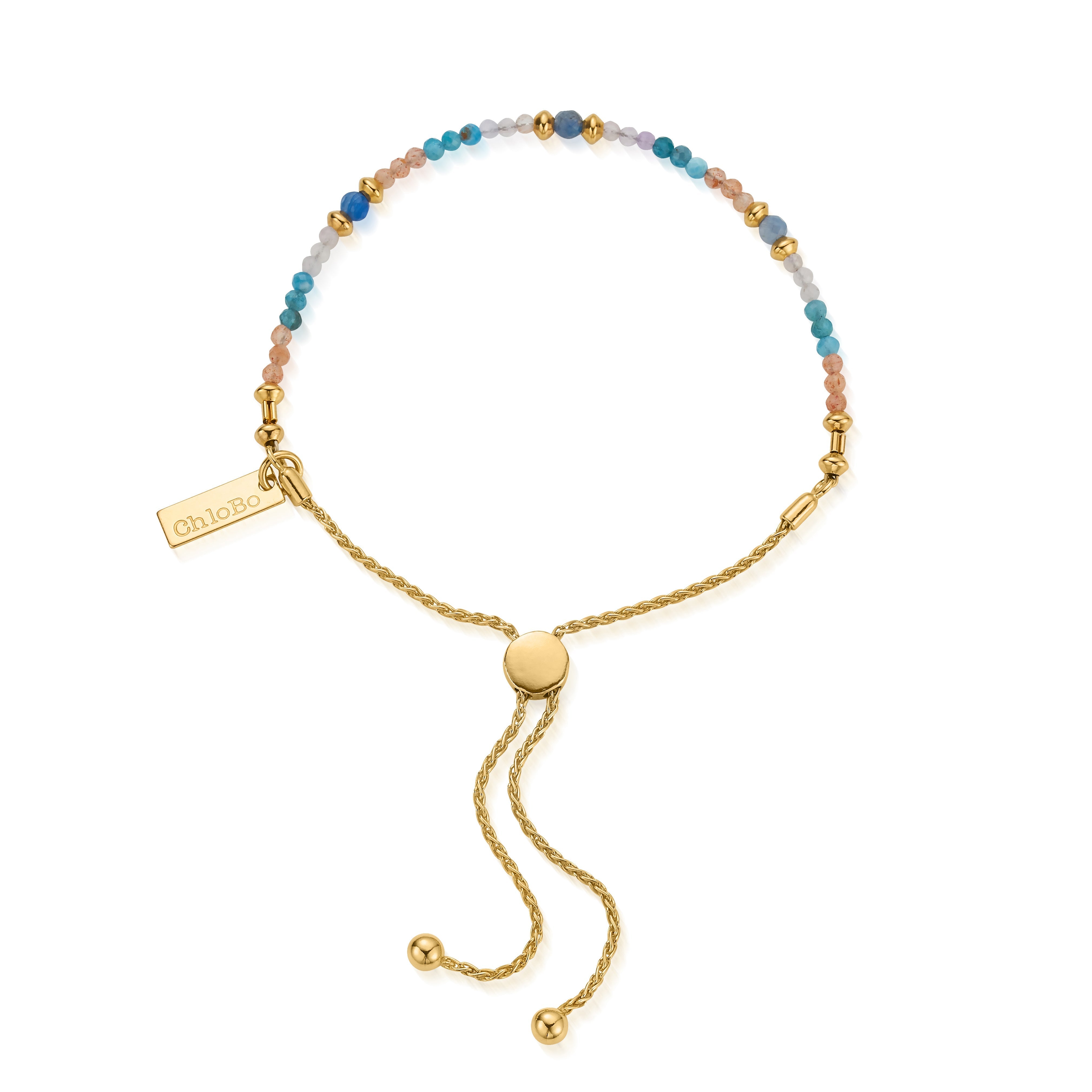 ChloBo Gold Plated Sterling Silver Blissful Freedom Adjustable Bracelet CBO-492 Image 1