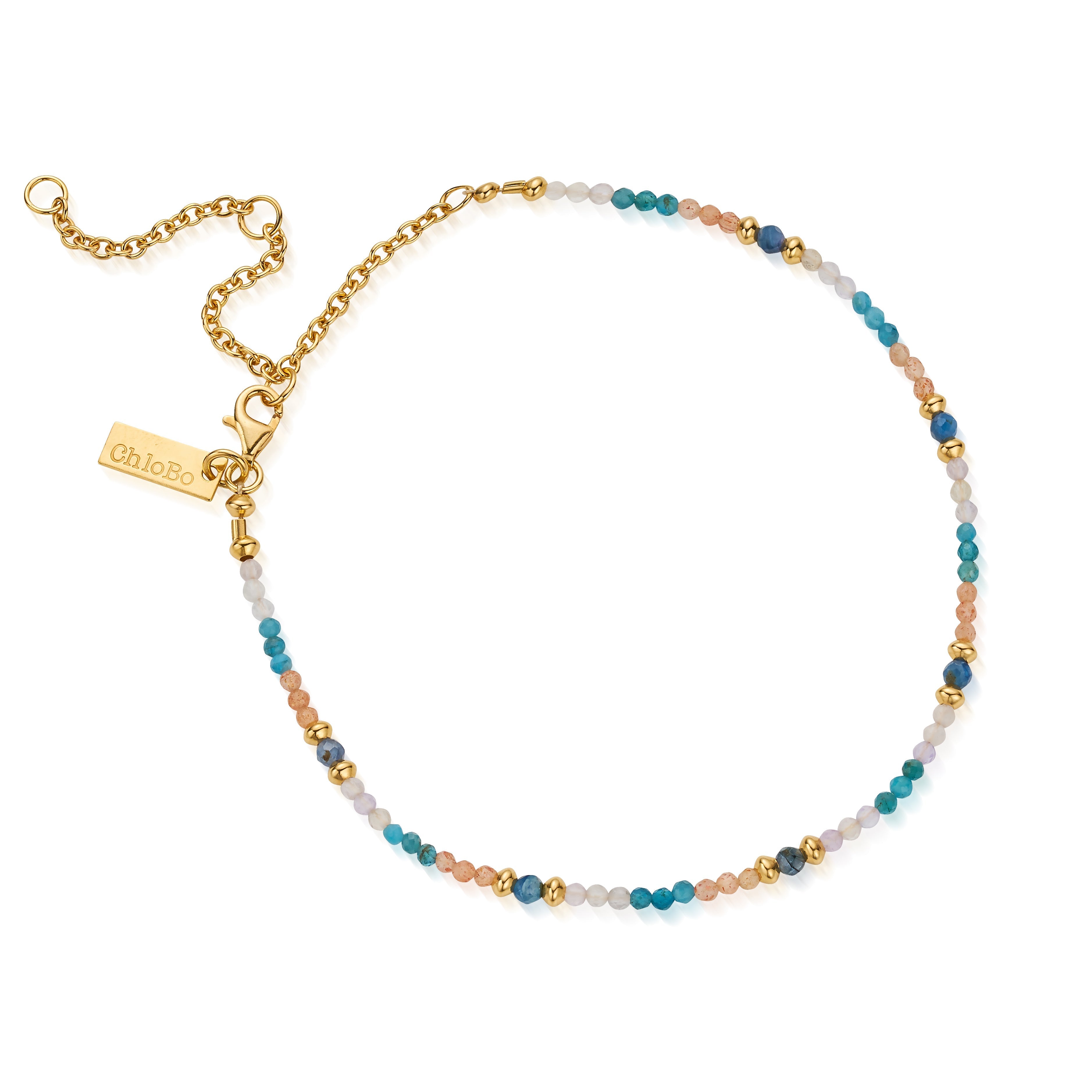 ChloBo Gold Plated Sterling Silver Blissful Freedom Anklet CBO-498 Image 1