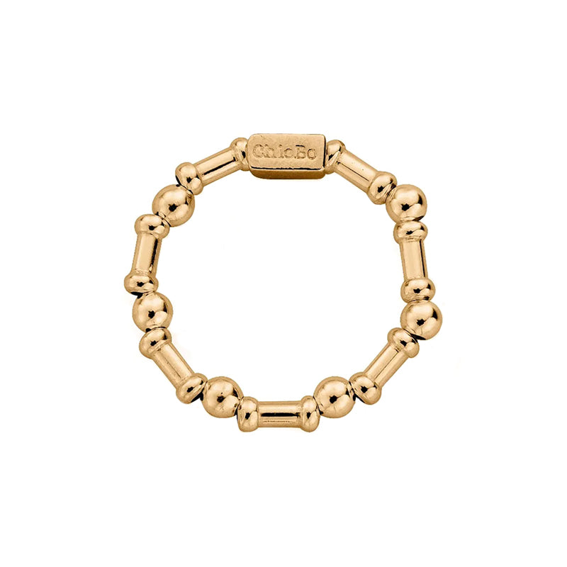 ChloBo Gold Plated Sterling Silver Rhythm of Water Stretch Ring CBO-360/S Image 1
