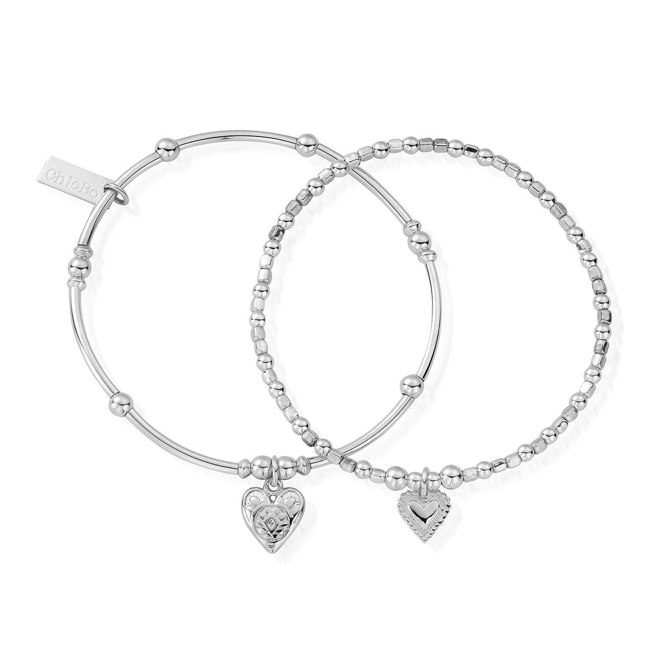 ChloBo Sterling Silver Compassion Set Of 2 Bracelets CBO-198 Image 1