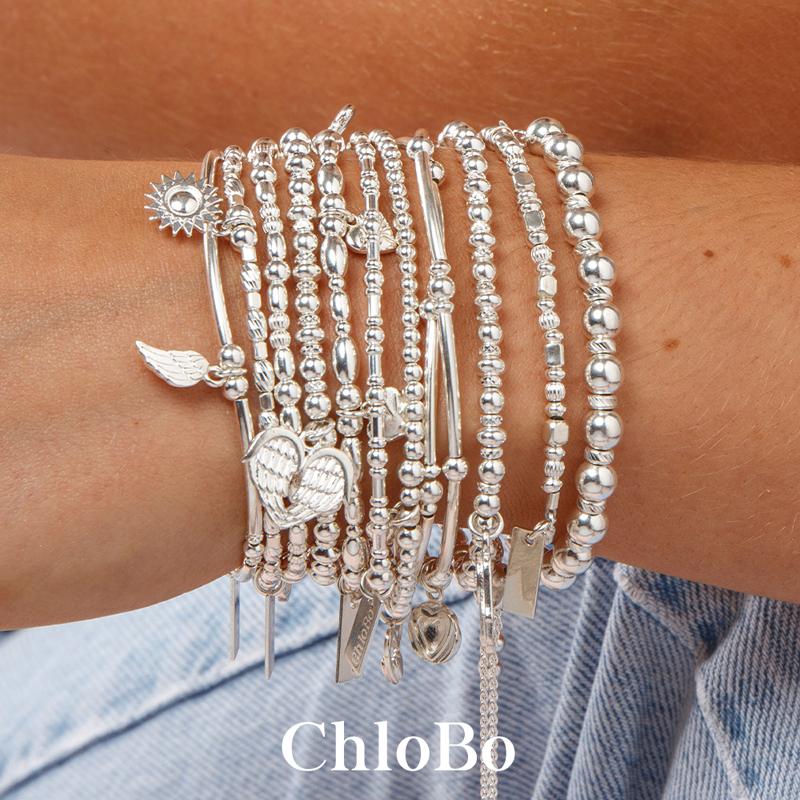 ChloBo Sterling Silver Cute Charm Hummingbird Bracelet CBO-045 Image 2