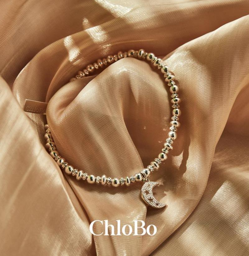 ChloBo Sterling Silver Didi Sparkle Starry Moon Bracelet CBO-053 Image 2