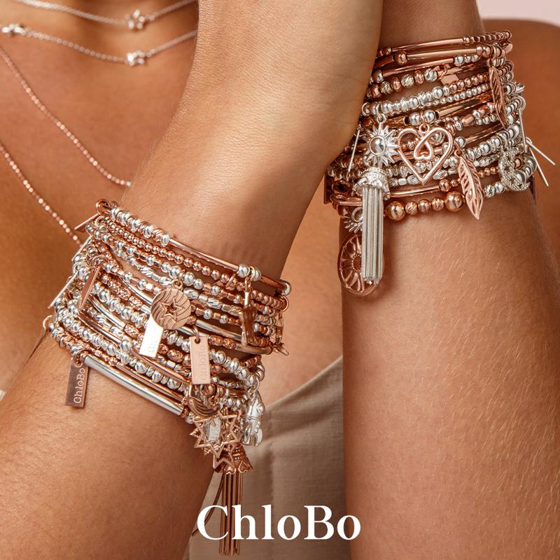 ChloBo Sterling Silver Didi Sparkle Starry Moon Bracelet CBO-053 Image 4