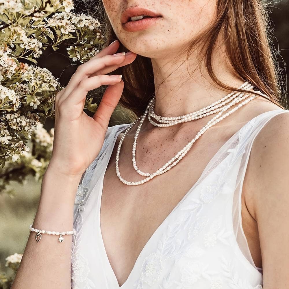 ChloBo Sterling Silver Forever Love Pearl Bracelet CBO-242 Image 2