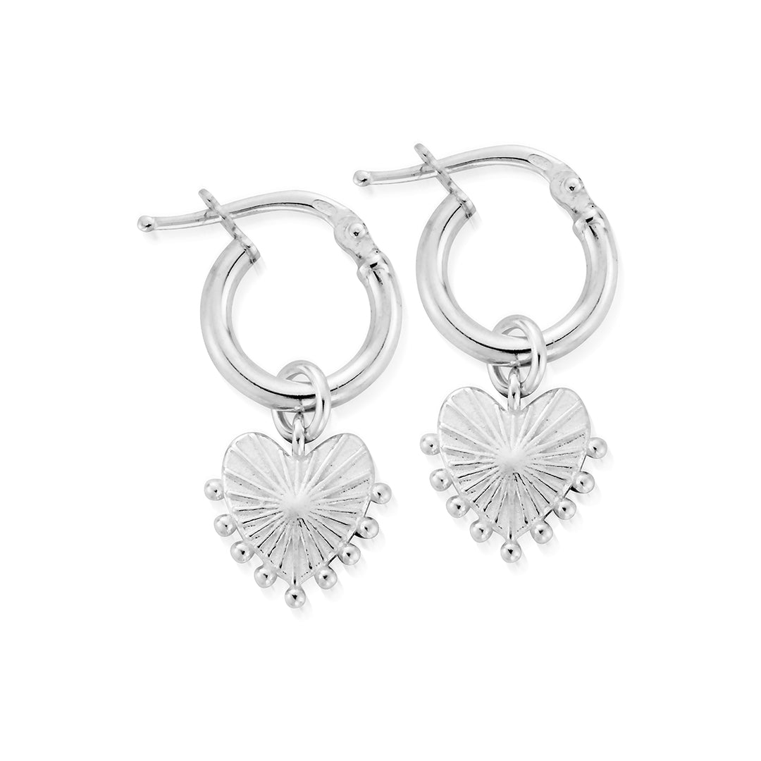 ChloBo Sterling Silver Glowing Beauty Small Hoop Earrings CBO-153 Image 1