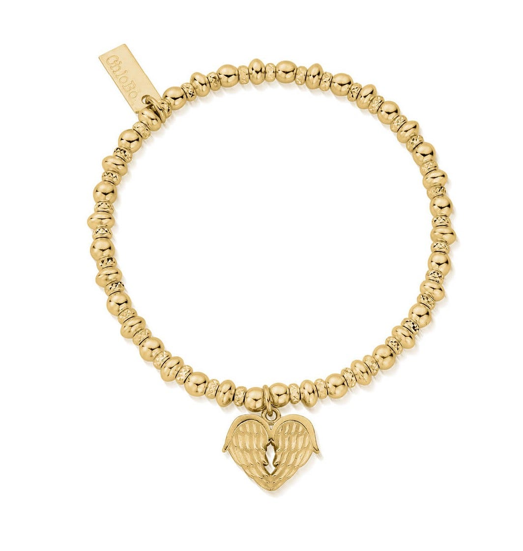 ChloBo Sterling Silver Gold Plated Didi Sparkle Heavenly Heart Bracelet CBO-174 Image 1