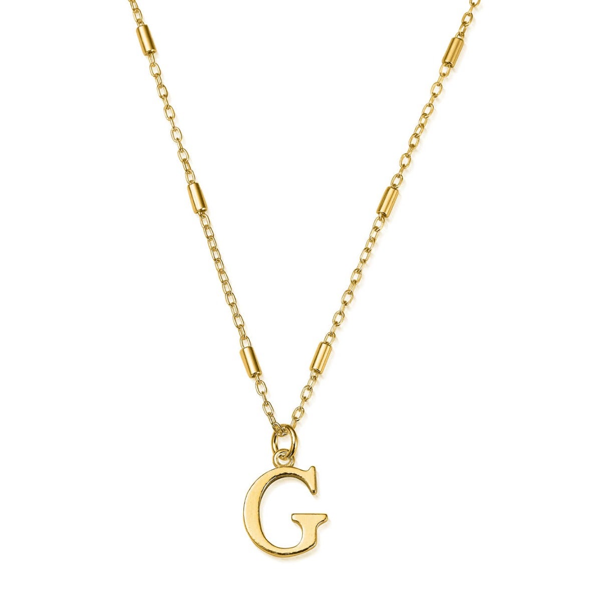 ChloBo Sterling Silver Gold Plated Initial Necklace G CBO-284 Image 1