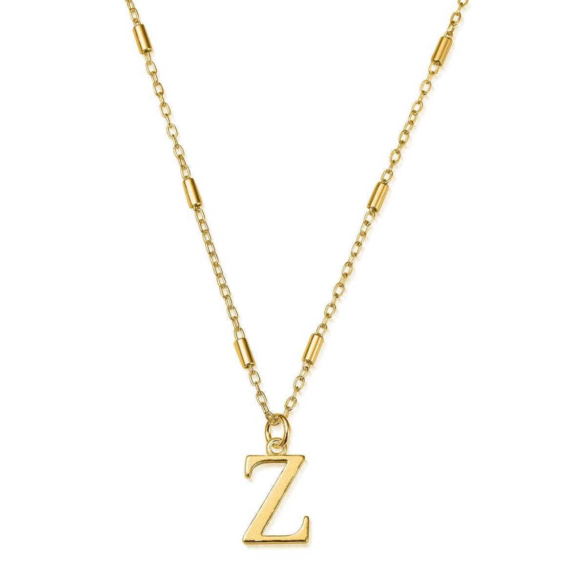 ChloBo Sterling Silver Gold Plated Initial Necklace Z CBO-303 Image 1