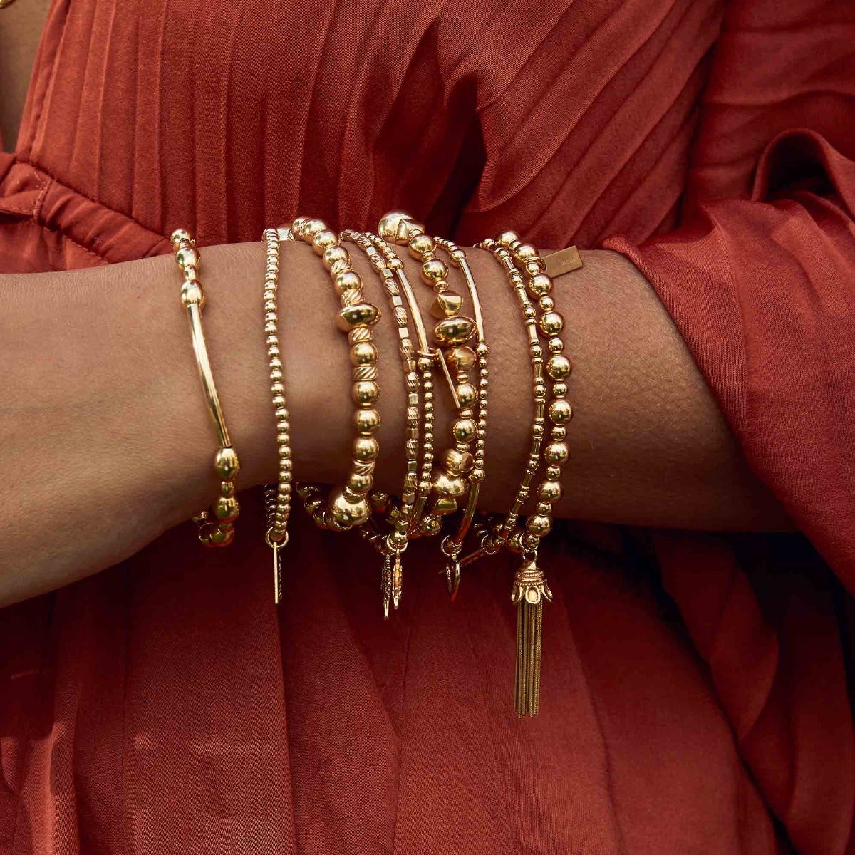 ChloBo Sterling Silver Gold Plated Rhythm Of Water Bracelet CBO-175 Image 2
