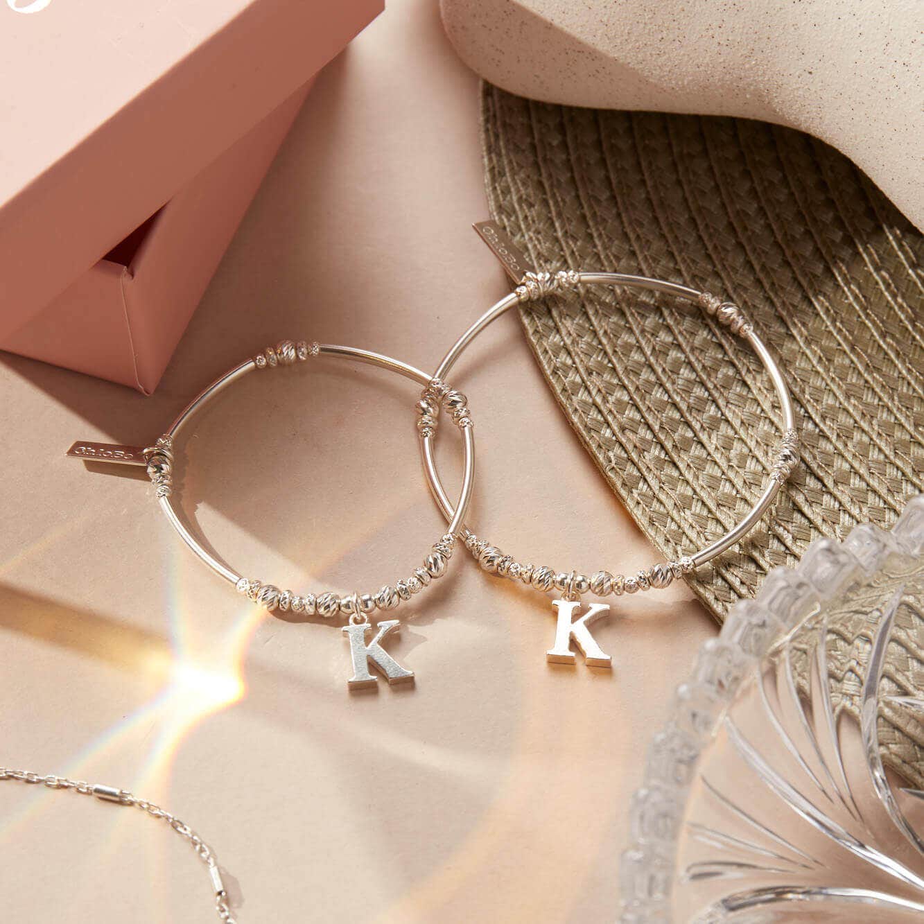 ChloBo Sterling Silver Initial Bracelet K CBO-314 Image 2
