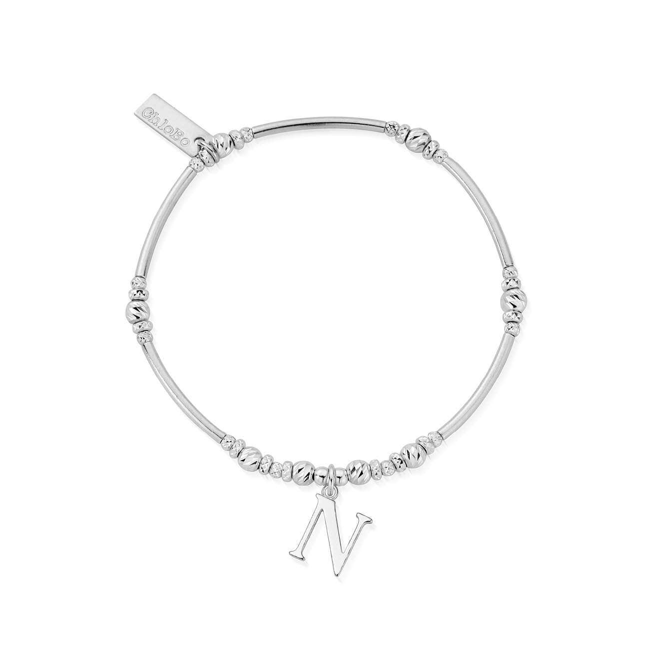 ChloBo Sterling Silver Initial Bracelet N CBO-317 Image 1