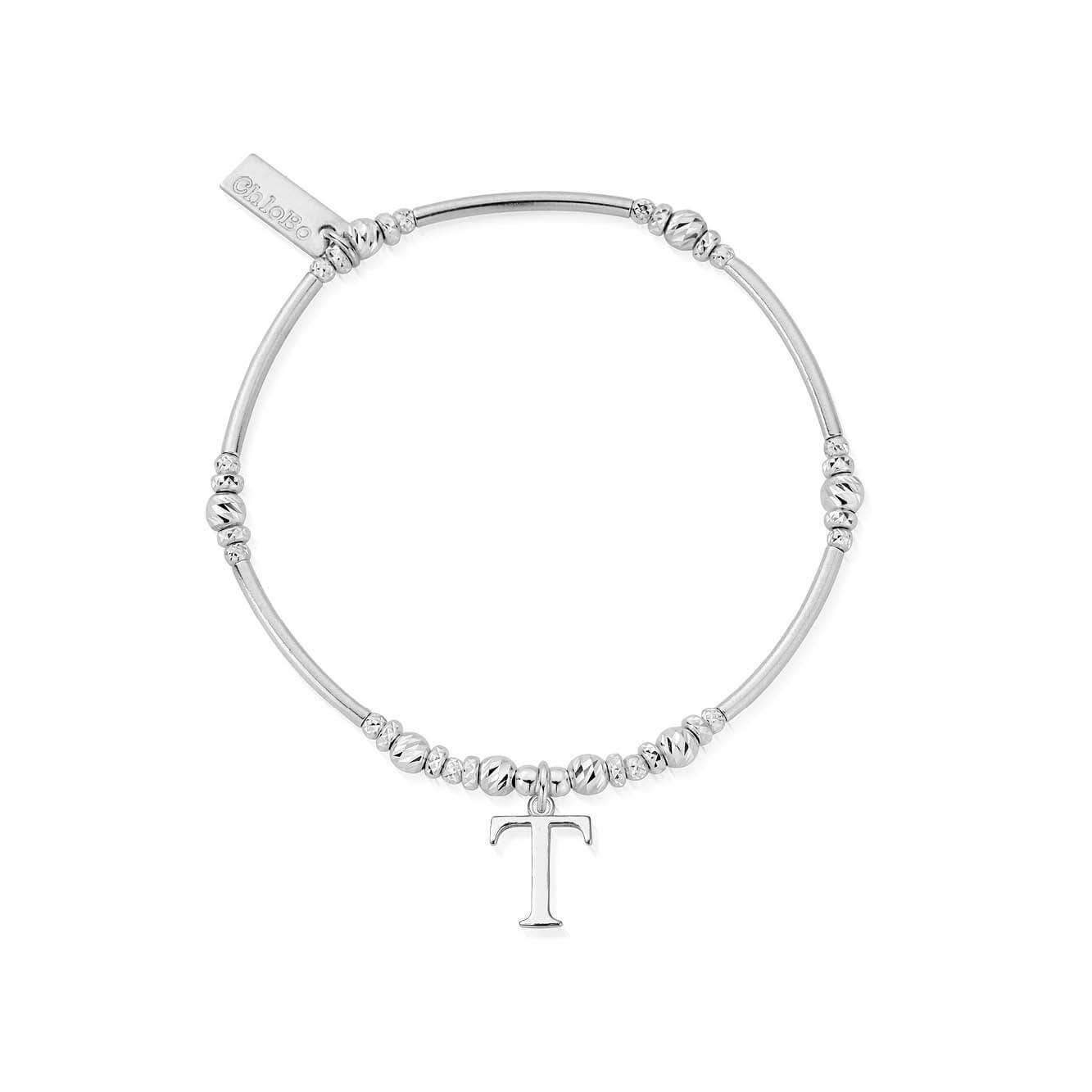 ChloBo Sterling Silver Initial Bracelet T CBO-323 Image 1