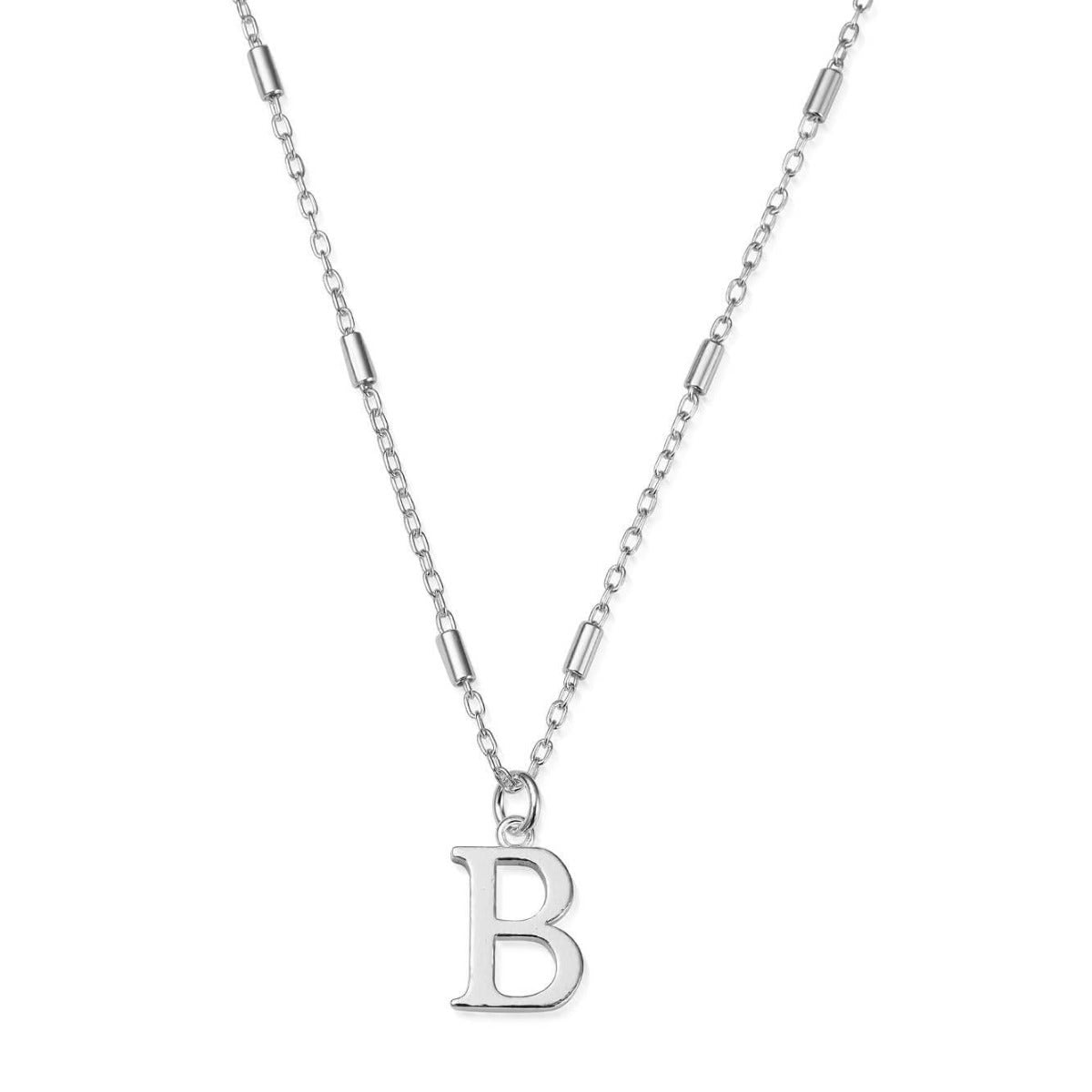 ChloBo Sterling Silver Initial Necklace B CBO-253 Image 1