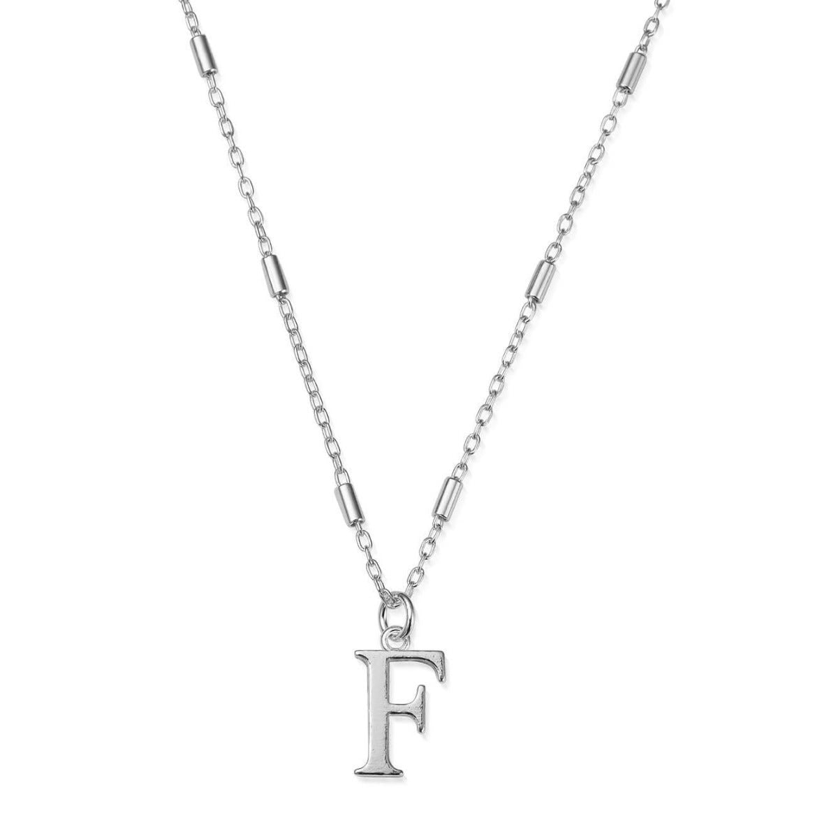 ChloBo Sterling Silver Initial Necklace F CBO-257 Image 1