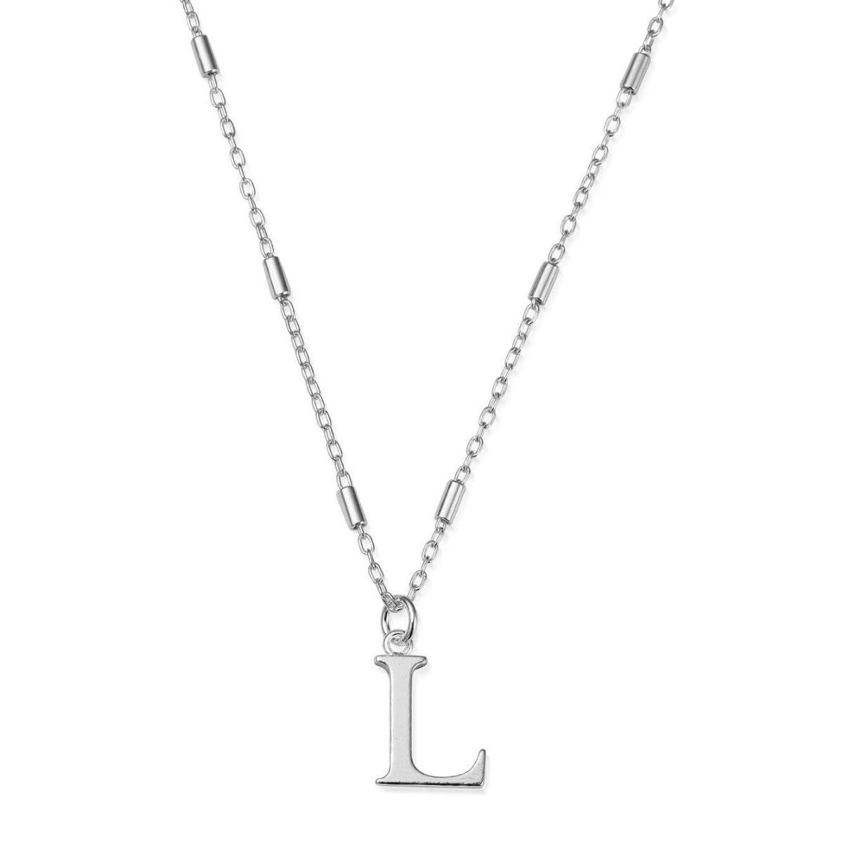 ChloBo Sterling Silver Initial Necklace L CBO-263 Image 1