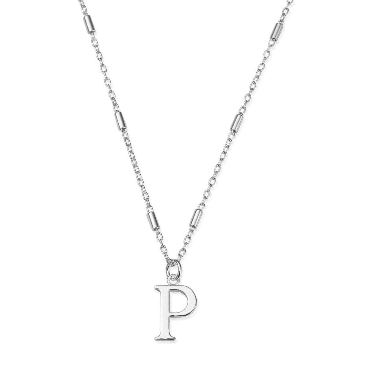 ChloBo Sterling Silver Initial Necklace P CBO-267 Image 1
