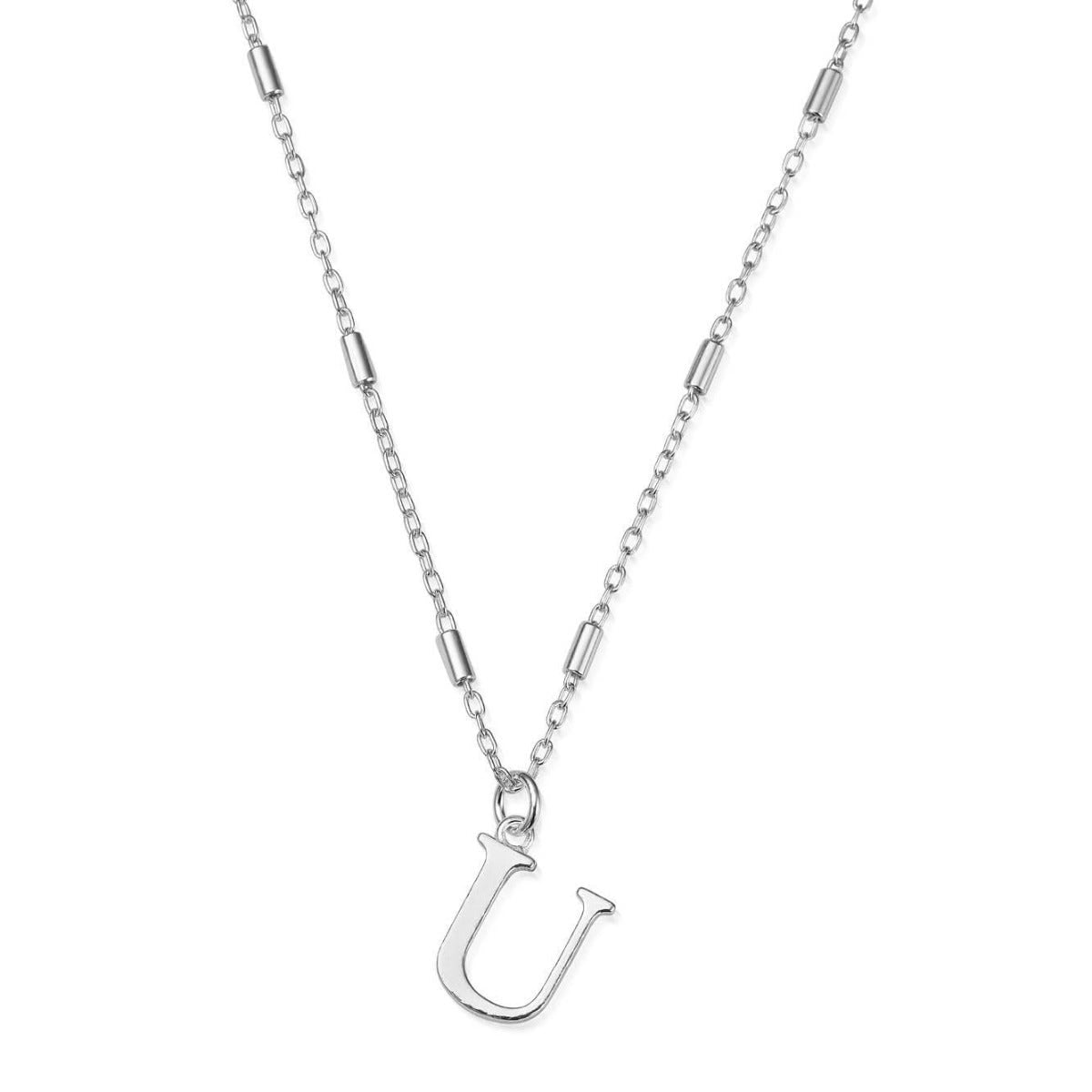 ChloBo Sterling Silver Initial Necklace U CBO-272 Image 1