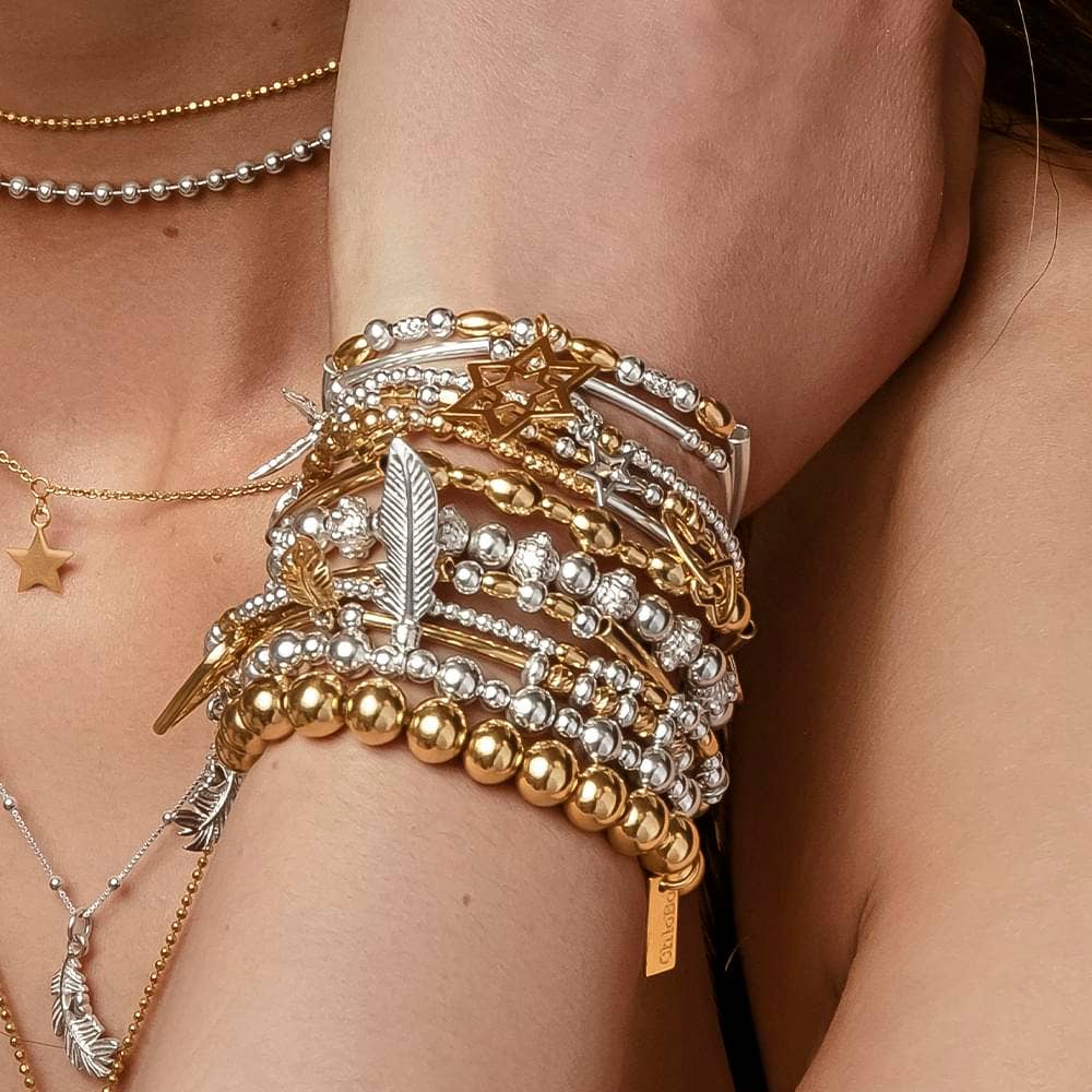 ChloBo Sterling Silver Mini Small Ball Feather Bracelet CBO-179 Image 2