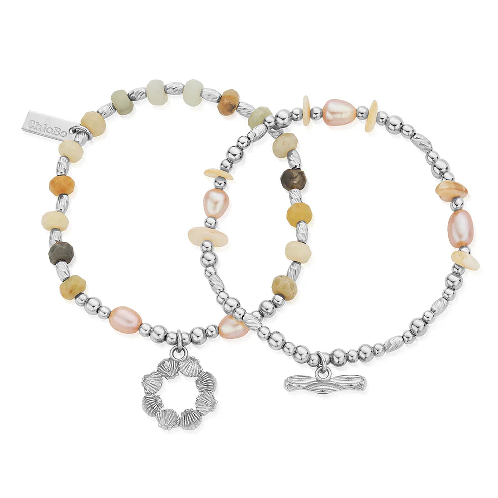 ChloBo Sterling Silver Peace and Balance Set of 2 Bracelet CBO-721 Image 1