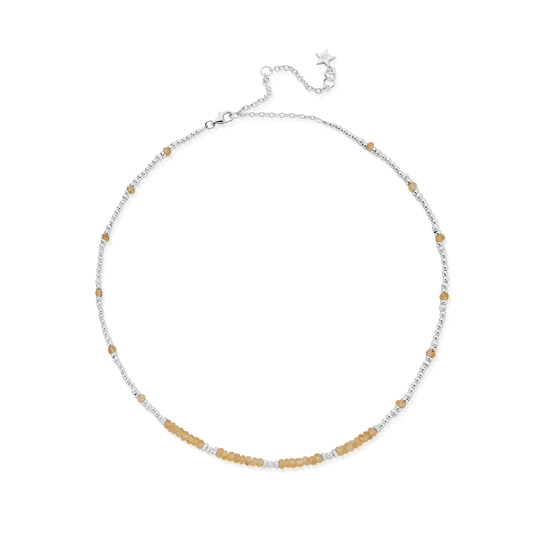 ChloBo Sterling Silver Soulful Rays Citrine Choker Necklace CBO-145 Image 1