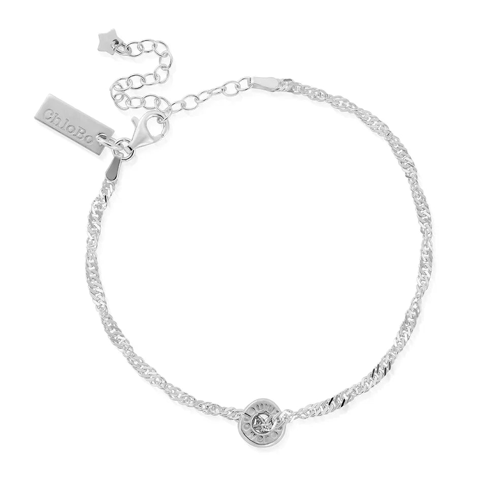 Chlobo Sterling Silver Twisted Rope Chain Power Within Bracelet CBO-642 Image 1
