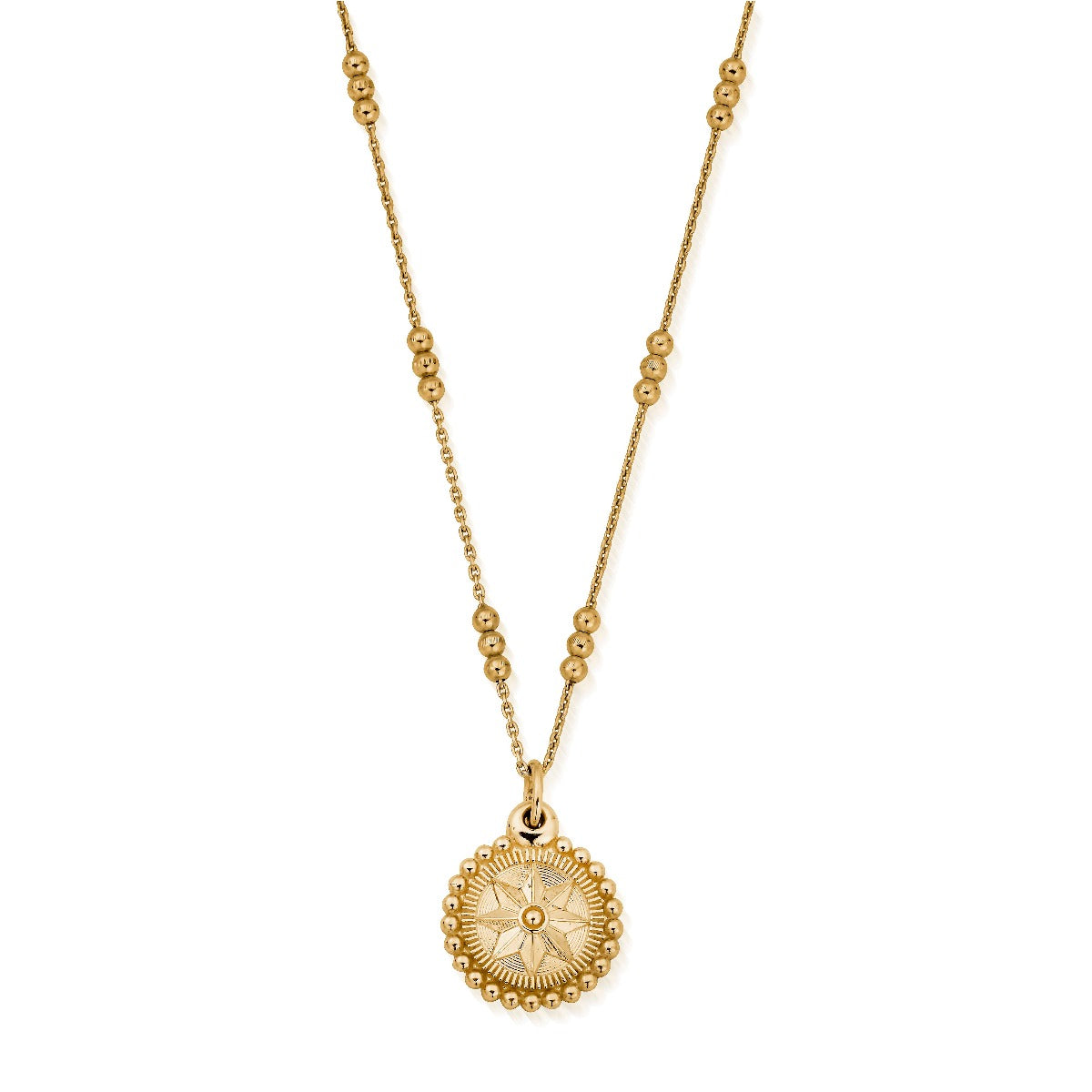 ChloBo Wandering Free Gold Plated Sterling Silver Triple Bobble Chain Necklace CBO-399 Image 1