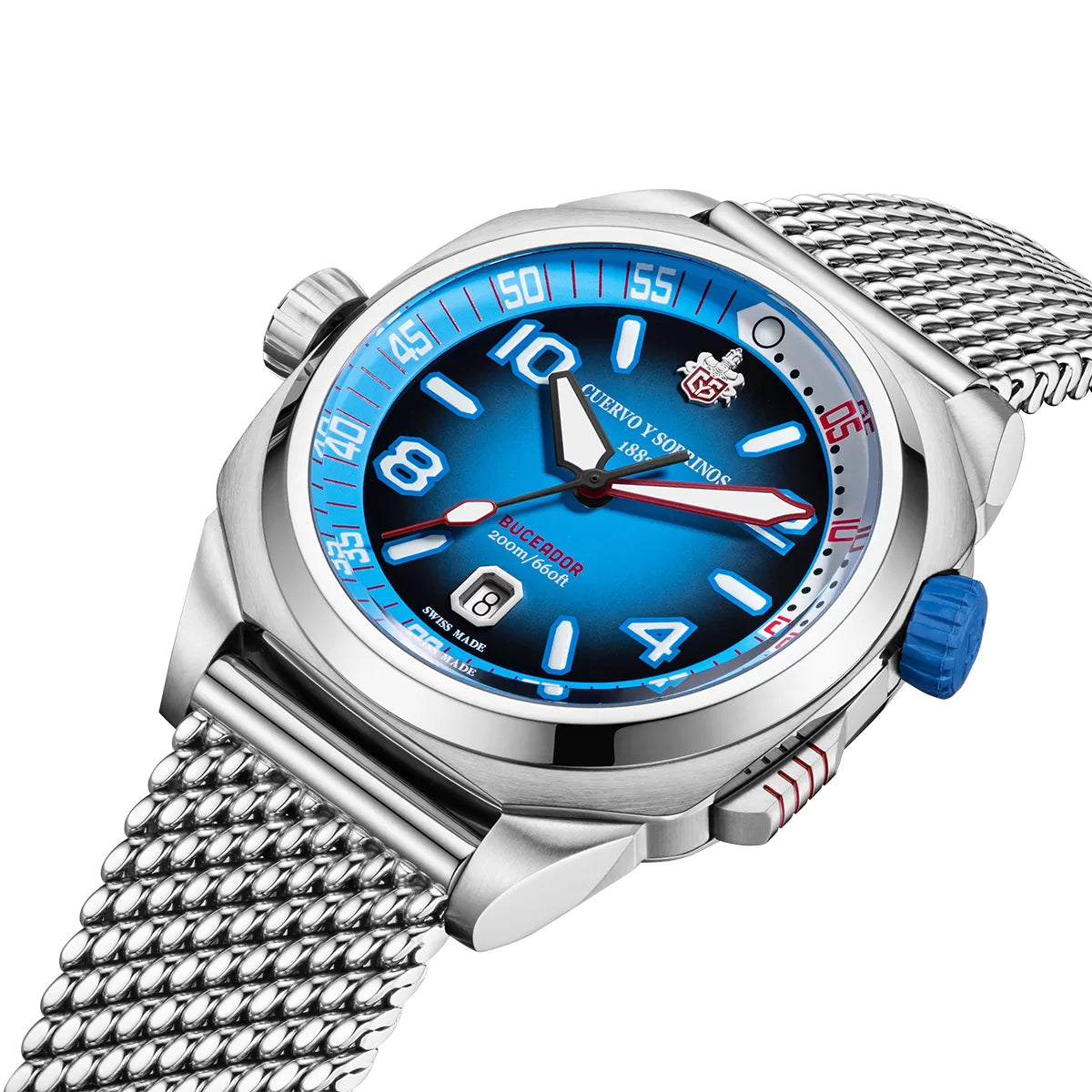 Cuervo y Sobrinos Buceador Caribe Bracelet Watch 2860B.1LB Image 2