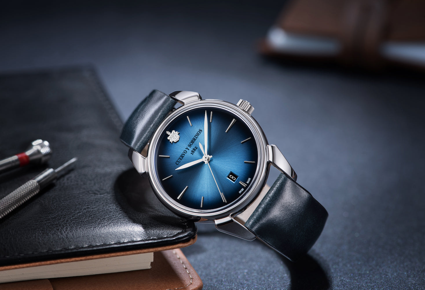 Cuervo y Sobrinos Historiador Asturias Blue Watch 3195.1ASB Image 6