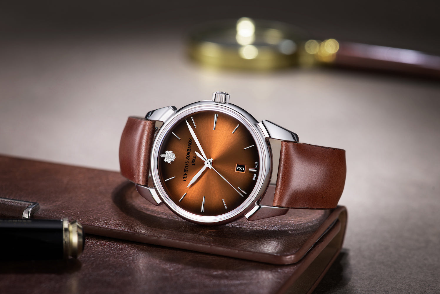 Cuervo y Sobrinos Historiador Asturias Brown Watch 3195.1AST Image 6