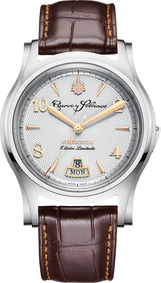 Cuervo y Sobrinos Robusto Churchill Yalta Steel Silver Watch 2810.1YAL Image 1