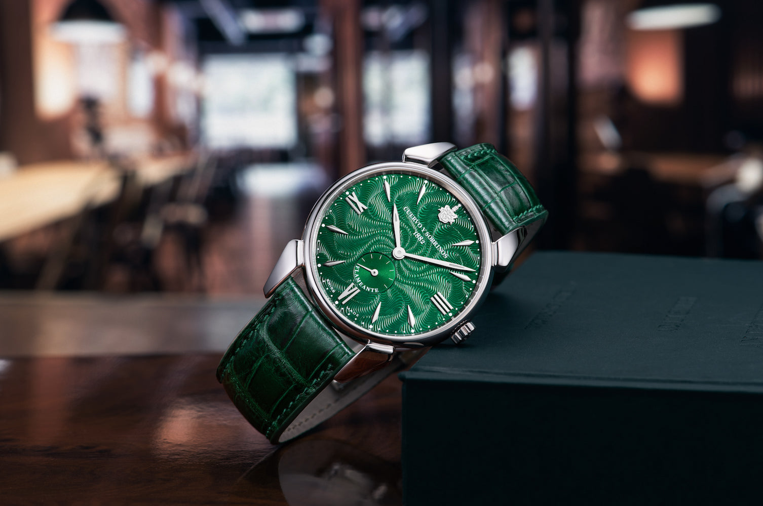 Cuervo y Sobrinos Watch Historiador Flameante Green Limited Edition 3130.1FGR Image 7