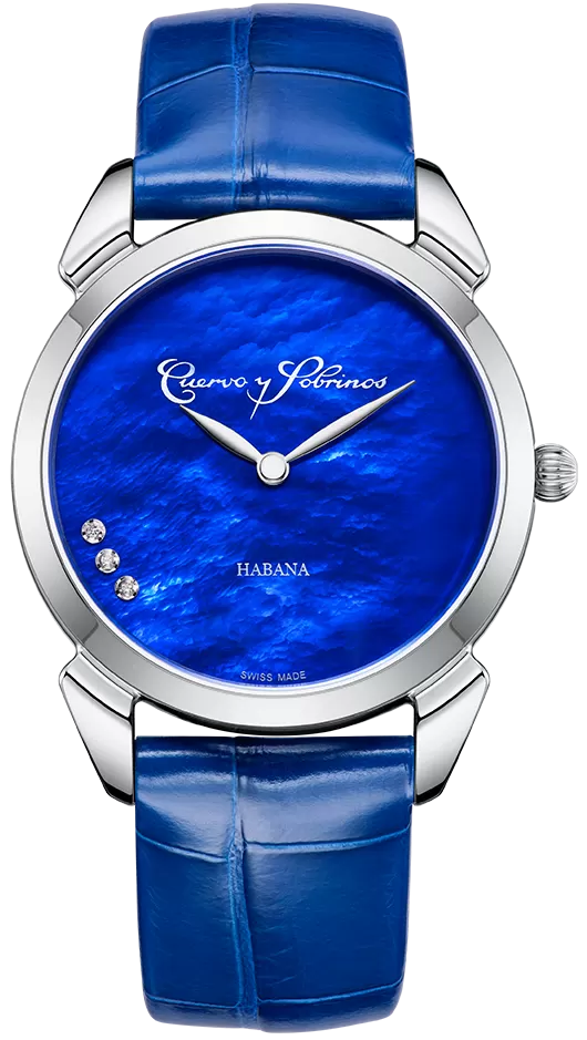 Cuervo y Sobrinos Watch Historiador Primera Dama Blue 3113.1B Image 1