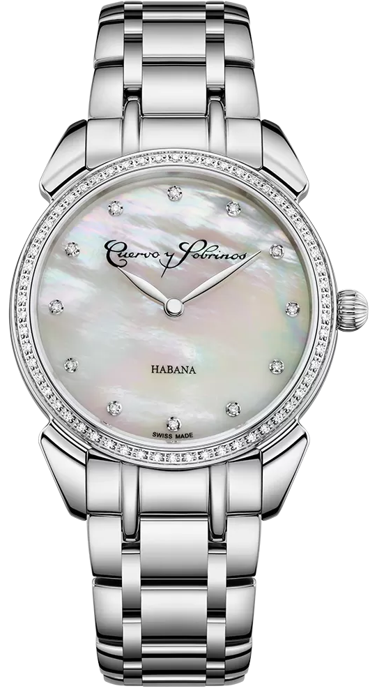 Cuervo y Sobrinos Watch Historiador Primera Dama Diamond White Bracelet 3113B.1W-S1 Image 1