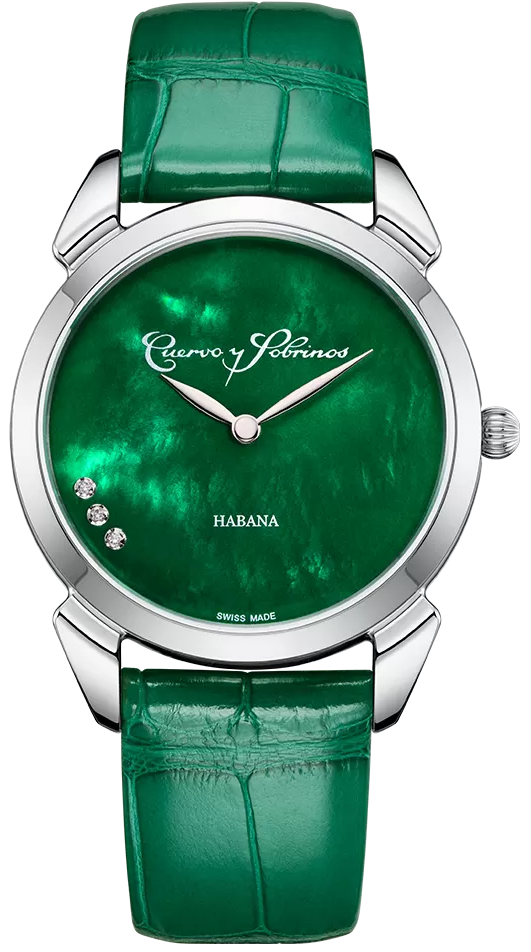 Cuervo y Sobrinos Watch Historiador Primera Dama Green 3113.1V Image 1