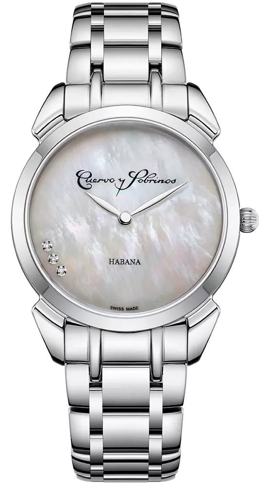 Cuervo y Sobrinos Watch Historiador Primera Dama White Bracelet 3113B.1W Image 1